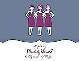 Front View Thumbnail - Larkspur Blue & Persian Plum Will You Be My Maid of Honor Card - Girls Checkbox