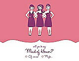 Front View Thumbnail - Nectar & Persian Plum Will You Be My Maid of Honor Card - Girls Checkbox