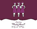 Front View Thumbnail - Ruby & Persian Plum Will You Be My Maid of Honor Card - Girls Checkbox