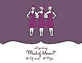 Front View Thumbnail - Smashing & Persian Plum Will You Be My Maid of Honor Card - Girls Checkbox