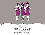 Front View Thumbnail - Taupe & Persian Plum Will You Be My Maid of Honor Card - Girls Checkbox
