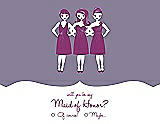 Front View Thumbnail - Wisteria & Persian Plum Will You Be My Maid of Honor Card - Girls Checkbox