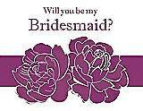 Front View Thumbnail - Sugar Plum & Persian Plum Will You Be My Bridesmaid Card - 2 Color Flowers