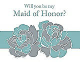 Front View Thumbnail - Mystic & Seaside Will You Be My Maid of Honor Card - 2 Color Flowers