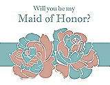 Front View Thumbnail - Fresco & Seaside Will You Be My Maid of Honor Card - 2 Color Flowers