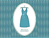 Front View Thumbnail - Aquamarine & Pantone Turquoise Will You Be My Bridesmaid Card - Dress