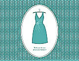 Front View Thumbnail - Capri & Pantone Turquoise Will You Be My Bridesmaid Card - Dress