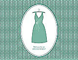 Front View Thumbnail - Meadow & Pantone Turquoise Will You Be My Bridesmaid Card - Dress