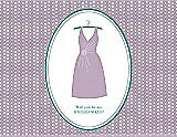 Front View Thumbnail - Wood Violet & Pantone Turquoise Will You Be My Bridesmaid Card - Dress
