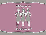 Front View Thumbnail - Cathedral & Rosebud Will You Be My Bridesmaid Card - Girls
