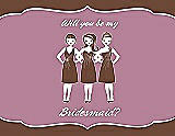 Front View Thumbnail - Cinnamon & Rosebud Will You Be My Bridesmaid Card - Girls