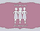 Front View Thumbnail - Dove & Rosebud Will You Be My Bridesmaid Card - Girls