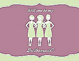 Front View Thumbnail - Honey Dew & Rosebud Will You Be My Bridesmaid Card - Girls