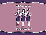Front View Thumbnail - Majestic & Rosebud Will You Be My Bridesmaid Card - Girls