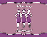 Front View Thumbnail - Orchid & Rosebud Will You Be My Bridesmaid Card - Girls