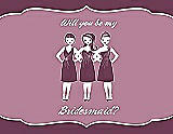 Front View Thumbnail - Plum Raisin & Rosebud Will You Be My Bridesmaid Card - Girls