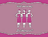 Front View Thumbnail - American Beauty & Rosebud Will You Be My Bridesmaid Card - Girls