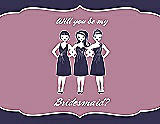 Front View Thumbnail - Amethyst & Rosebud Will You Be My Bridesmaid Card - Girls