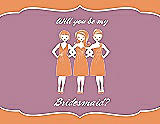 Front View Thumbnail - Clementine & Rosebud Will You Be My Bridesmaid Card - Girls