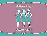 Front View Thumbnail - Capri & Rosebud Will You Be My Bridesmaid Card - Girls