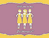 Front View Thumbnail - Daisy & Rosebud Will You Be My Bridesmaid Card - Girls