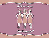 Front View Thumbnail - Fresco & Rosebud Will You Be My Bridesmaid Card - Girls