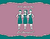 Front View Thumbnail - Jade & Rosebud Will You Be My Bridesmaid Card - Girls