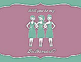 Front View Thumbnail - Meadow & Rosebud Will You Be My Bridesmaid Card - Girls