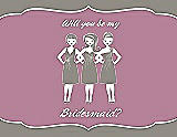 Front View Thumbnail - Mocha & Rosebud Will You Be My Bridesmaid Card - Girls