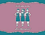 Front View Thumbnail - Niagara & Rosebud Will You Be My Bridesmaid Card - Girls