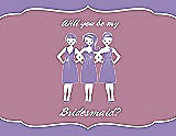 Front View Thumbnail - Pansy & Rosebud Will You Be My Bridesmaid Card - Girls
