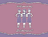 Front View Thumbnail - Passion & Rosebud Will You Be My Bridesmaid Card - Girls