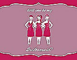 Front View Thumbnail - Posie & Rosebud Will You Be My Bridesmaid Card - Girls