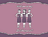 Front View Thumbnail - Smashing & Rosebud Will You Be My Bridesmaid Card - Girls
