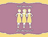 Front View Thumbnail - Sunflower & Rosebud Will You Be My Bridesmaid Card - Girls