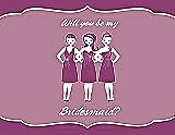 Front View Thumbnail - Sugar Plum & Rosebud Will You Be My Bridesmaid Card - Girls