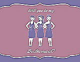 Front View Thumbnail - Tahiti & Rosebud Will You Be My Bridesmaid Card - Girls