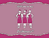 Front View Thumbnail - Tutti Frutti & Rosebud Will You Be My Bridesmaid Card - Girls