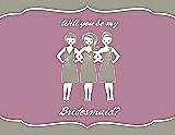 Front View Thumbnail - Twig & Rosebud Will You Be My Bridesmaid Card - Girls