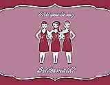 Front View Thumbnail - Valentine & Rosebud Will You Be My Bridesmaid Card - Girls