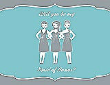 Front View Thumbnail - Mystic & Spa Will You Be My Maid of Honor Card - Girls