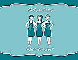 Front View Thumbnail - Oasis & Spa Will You Be My Maid of Honor Card - Girls
