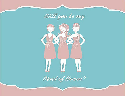Will You Be My Maid of Honor Card - Girls