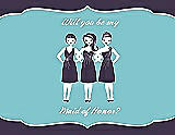 Front View Thumbnail - Concord & Spa Will You Be My Maid of Honor Card - Girls