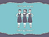Front View Thumbnail - Lavender & Spa Will You Be My Maid of Honor Card - Girls