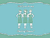 Front View Thumbnail - Meadow & Spa Will You Be My Maid of Honor Card - Girls