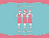 Front View Thumbnail - Nectar & Spa Will You Be My Maid of Honor Card - Girls
