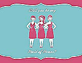 Front View Thumbnail - Rose Quartz & Spa Will You Be My Maid of Honor Card - Girls