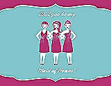 Front View Thumbnail - Tutti Frutti & Spa Will You Be My Maid of Honor Card - Girls