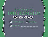 Front View Thumbnail - Blue Steel & Juniper Will You Be My Bridesmaid Card - Checkbox